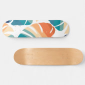 Tropical Monstera Retro Vibes Muster #1 #tropical Skateboard (Horizontal)