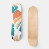 Tropical Monstera Retro Vibes Muster #1 #tropical Skateboard (Vorderseite)