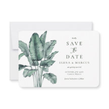 Tropical Monstera Save the Date