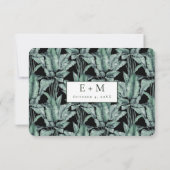 Tropical Monstera Save the Date (Rückseite)