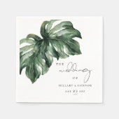 Tropical Monstera Serviette (Vorderseite)