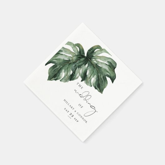 Tropical Monstera Serviette (Ecke)