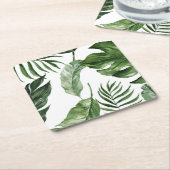 Tropical Monstera Sommerstrand Elegante Hochzeit Rechteckiger Pappuntersetzer (angewinkelt)