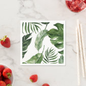 Tropical Monstera Sommerstrand Elegante Hochzeit Serviette (Beispiel)