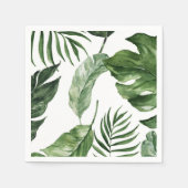Tropical Monstera Sommerstrand Elegante Hochzeit Serviette (Vorderseite)
