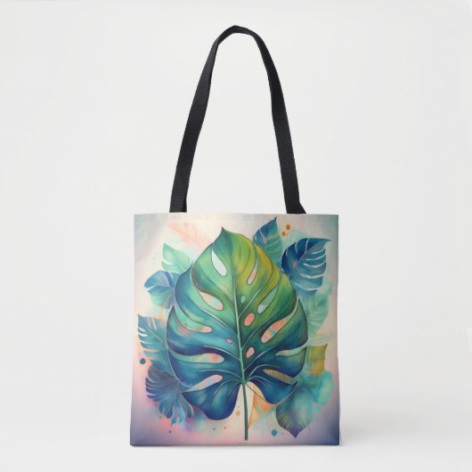 Tropical Monstera Tasche (Vorderseite)