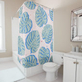 Tropical Monstera: Terrazzo Vintages Muster Duschvorhang (Beispiel)