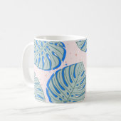 Tropical Monstera: Terrazzo Vintages Muster Kaffeetasse (Vorderseite Links)
