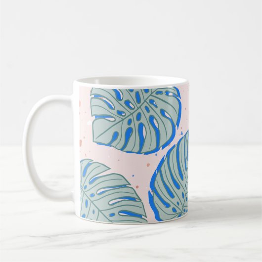 Tropical Monstera: Terrazzo Vintages Muster Kaffeetasse (Links)