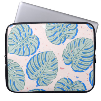 Tropical Monstera: Terrazzo Vintages Muster Laptopschutzhülle