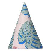 Tropical Monstera: Terrazzo Vintages Muster Partyhütchen (Rechts)