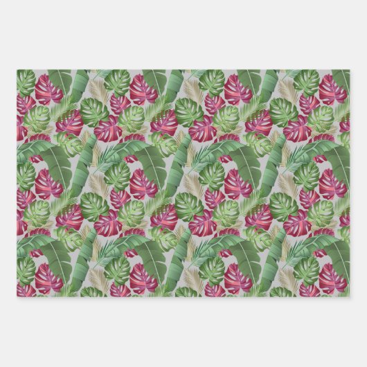 Tropical Monstera und Palm Blätter (Vorderseite 2)