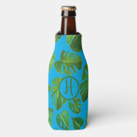 Tropical Monstera Wasserfarbe Grüne CUSTOM-Initial