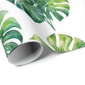 Tropical Monstera Wrapping Paper Geschenkpapier (Rolleneckpunkt)