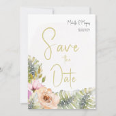 Tropical Monstero Boho Frische Pasta machen Save The Date (Vorderseite)