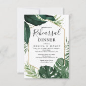 Tropical Monstero Probe Dinner Einladung Karte (Vorderseite)