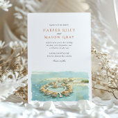 Tropical Montego Bay Overwater Bungalow Wedding Einladung