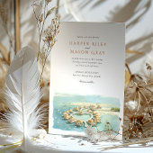 Tropical Montego Bay Overwater Bungalow Wedding Einladung