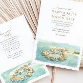 Tropical Montego Bay Overwater Bungalow Wedding Einladung