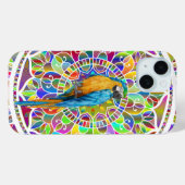 Tropical Mosaic – Blue & Gold Macaw Mandala Case-Mate iPhone Hülle (Rückseite (Horizontal))
