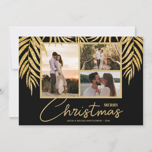Tropical Multi Foto Collage Weihnachten (Vorderseite)