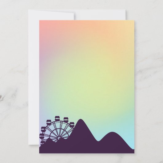 Tropical Music Festival Kinderdusche Einladung (Rückseite)