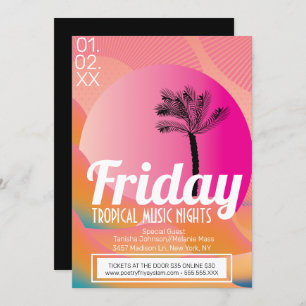 Tropical Music Nights Promotionclub Flyer Einladung