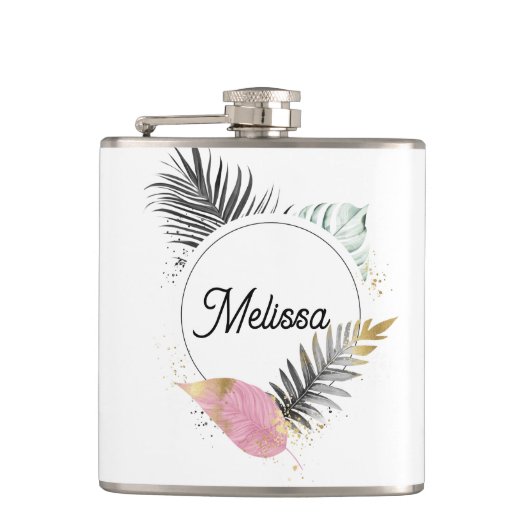 Tropical Name Flask Flachmann (Vorderseite)