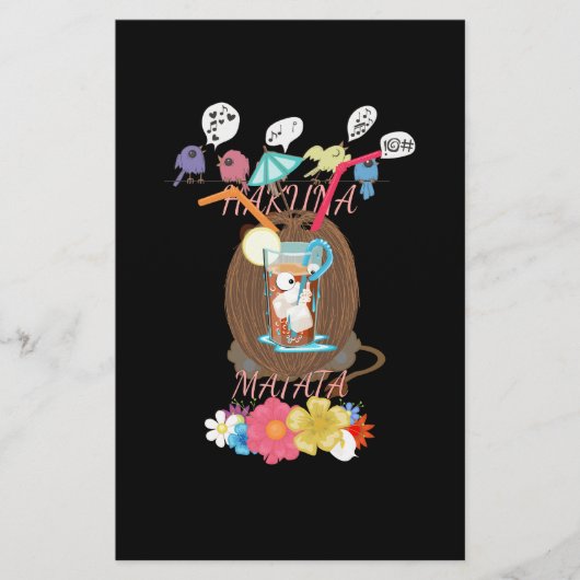 Tropical Nature's Bounty" Kokospalmen Briefpapier (Vorderseite)