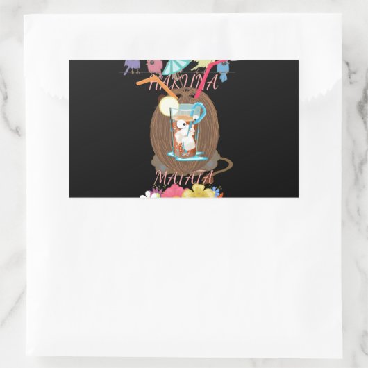 Tropical Nature's Bounty" Kokospalmen Rechteckiger Aufkleber (Tasche)