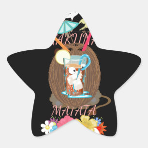 Tropical Nature's Bounty" Kokospalmen Stern-Aufkleber