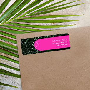 Tropical Neon Arch Palm Leaf Wedding