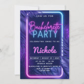Tropical Neon Bachelorette Einladung Party (Vorderseite)