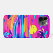 Tropical Neon Beach Sunset Art Case-Mate iPhone Hülle (Rückseite (Horizontal))