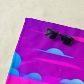 Tropical Neon Beach Sunset Art Strandtuch (Beispiel)