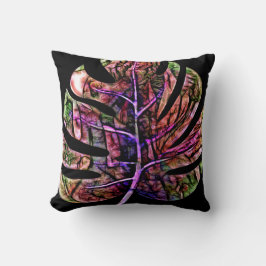 Tropical Neon Bright Leaf Kissen