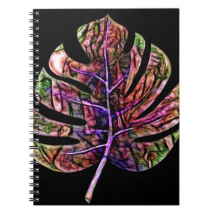 Tropical Neon Bright Leaf Notizblock