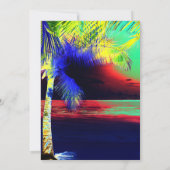 Tropical Neon Color Beach Palm Sweet 16 Einladung (Rückseite)
