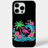Tropical Neon Flamingo Case-Mate iPhone Hülle (Rückseite)