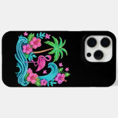 Tropical Neon Flamingo Case-Mate iPhone Hülle (Rückseite (Horizontal))