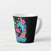 Tropical Neon Flamingo Milchtasse (Rechte Ecke)