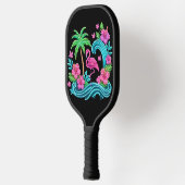 Tropical Neon Flamingo Pickleball Schläger (Links)