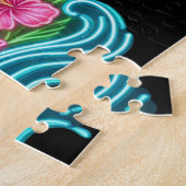 Tropical Neon Flamingo Puzzle (Seite)