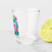 Tropical Neon Flamingo Schnapsglas (Rechts)