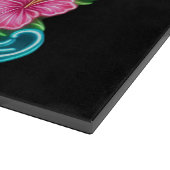 Tropical Neon Flamingo Schneidebrett (Ecke)