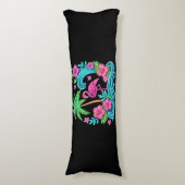 Tropical Neon Flamingo Seitenschläferkissen (Vorderseite Vertikal)