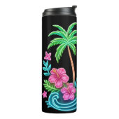 Tropical Neon Flamingo Thermosbecher (Nach links gedreht)