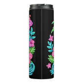 Tropical Neon Flamingo Thermosbecher (Rückseite)