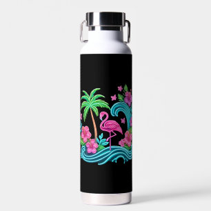 Tropical Neon Flamingo Trinkflasche