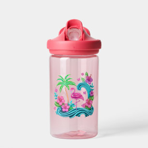 Tropical Neon Flamingo Trinkflasche